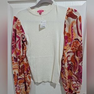 Versona Cream Ribbed Sweater
